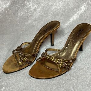 Franco Sarto Bronze Stiletto Sandals
